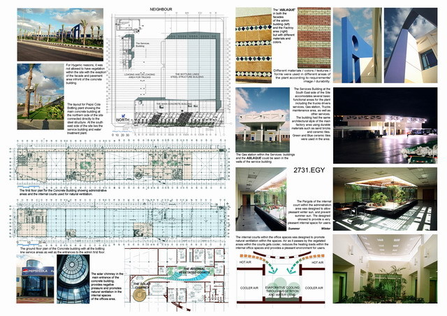 Presentation panel with site plan, floor plans, and exterior and interior views
