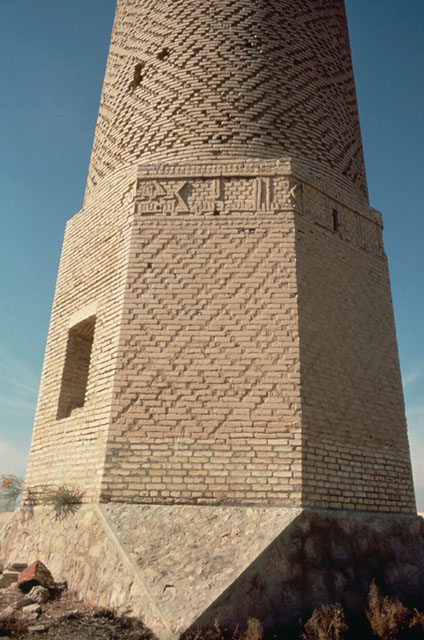 Detail of minaret, octagonal base
