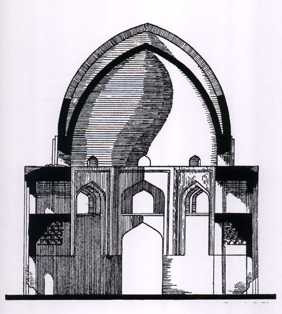 Cross-section of the mausoleum