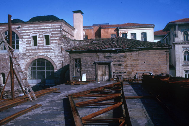 Exterior view showing wood façade
