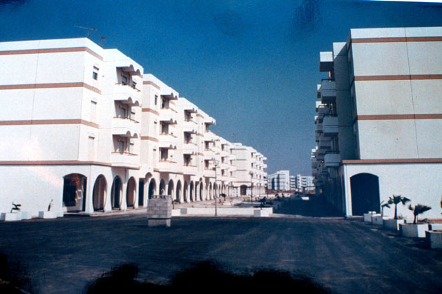 Exterior view showing street view of façades