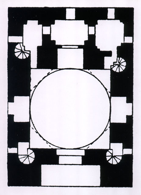 Floor plan of the mausoleum