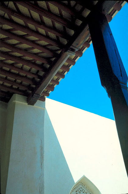 Covered porch, detail of pergola