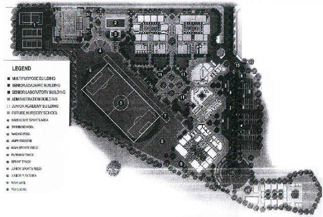 Site plan with legend