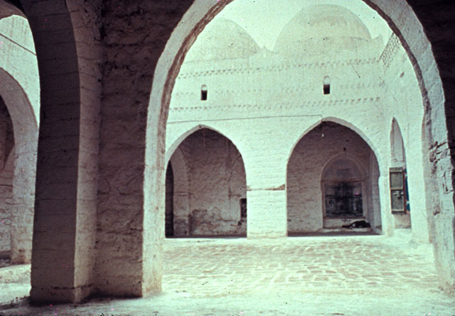 The mosque's small courtyard