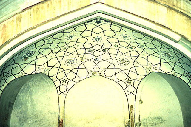 Interior detail of arches and geometric patterns