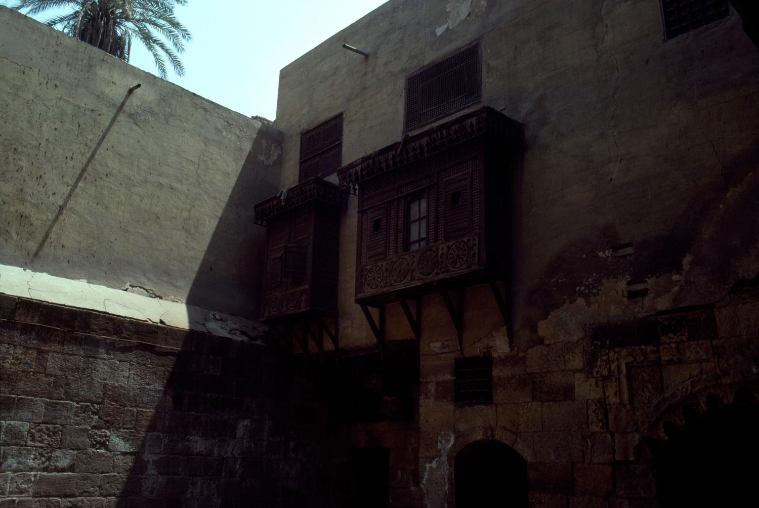 View of east mashrabiyya, interior façade