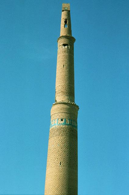 Minaret at Ziar - Exterior view looking up to the shaft