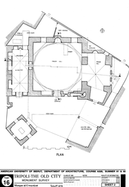 Jami' al-Uwaysi - Drawing of the building, based on survey: Floor plan.