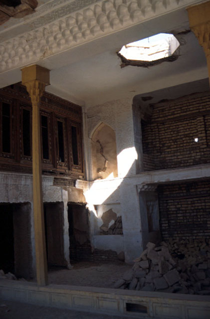 View of the tea room in a state of disrepair