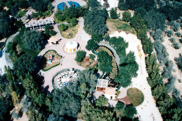 Aerial view showing amusement park