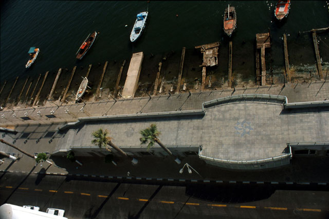 Aerial view, showing pavilion on corniche