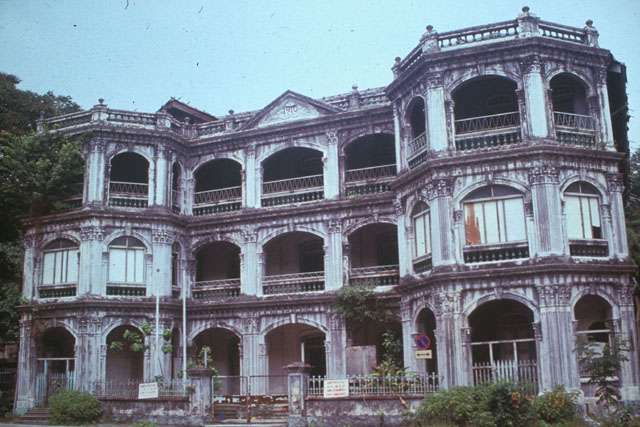 Exterior view showing façade before restoration
