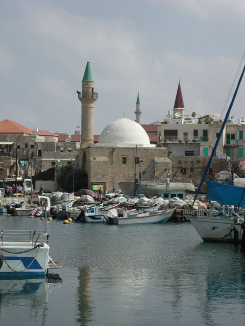 Bahr Mosque in Acre - General view from the south with port