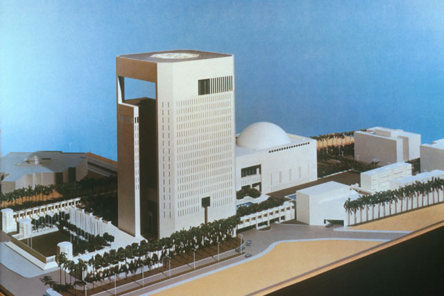 Islamic Bank - Aerial view of model