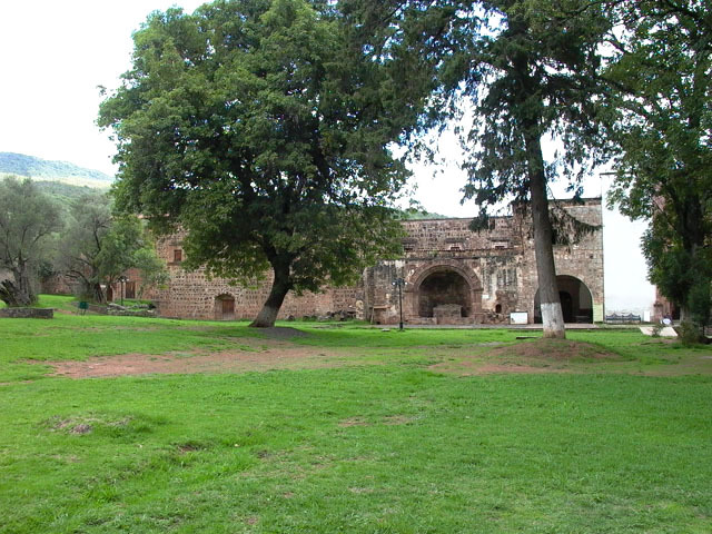 Exterior view from garden of the open-air chapel