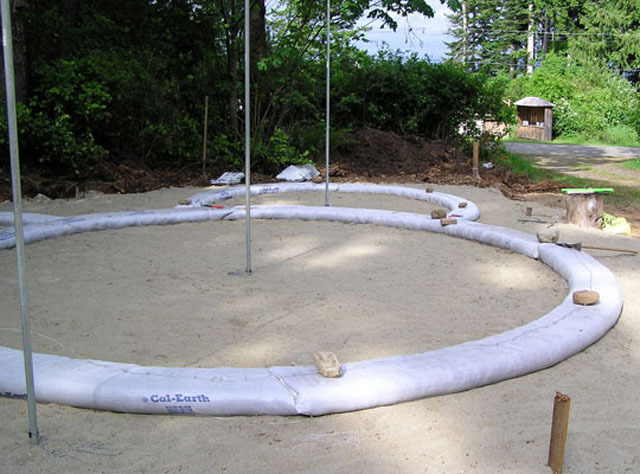 Sandbag Shelters - Base for a prototype shelter