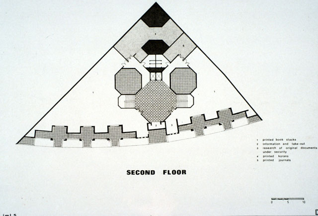 B&W drawing, 2nd floor plan