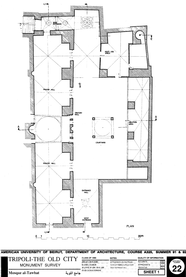 Drawing of Tawbah Mosque: Plan