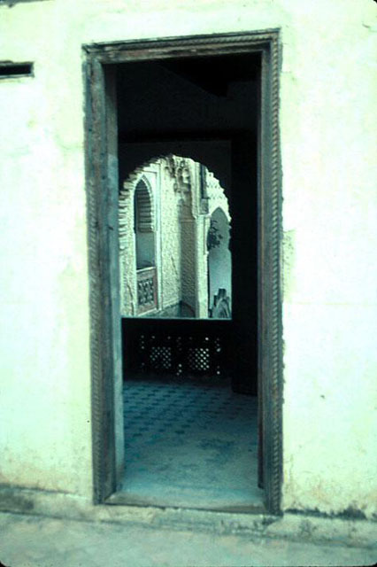 Madrasa al-Bu'inaniya - View from second story student room  to courtyard