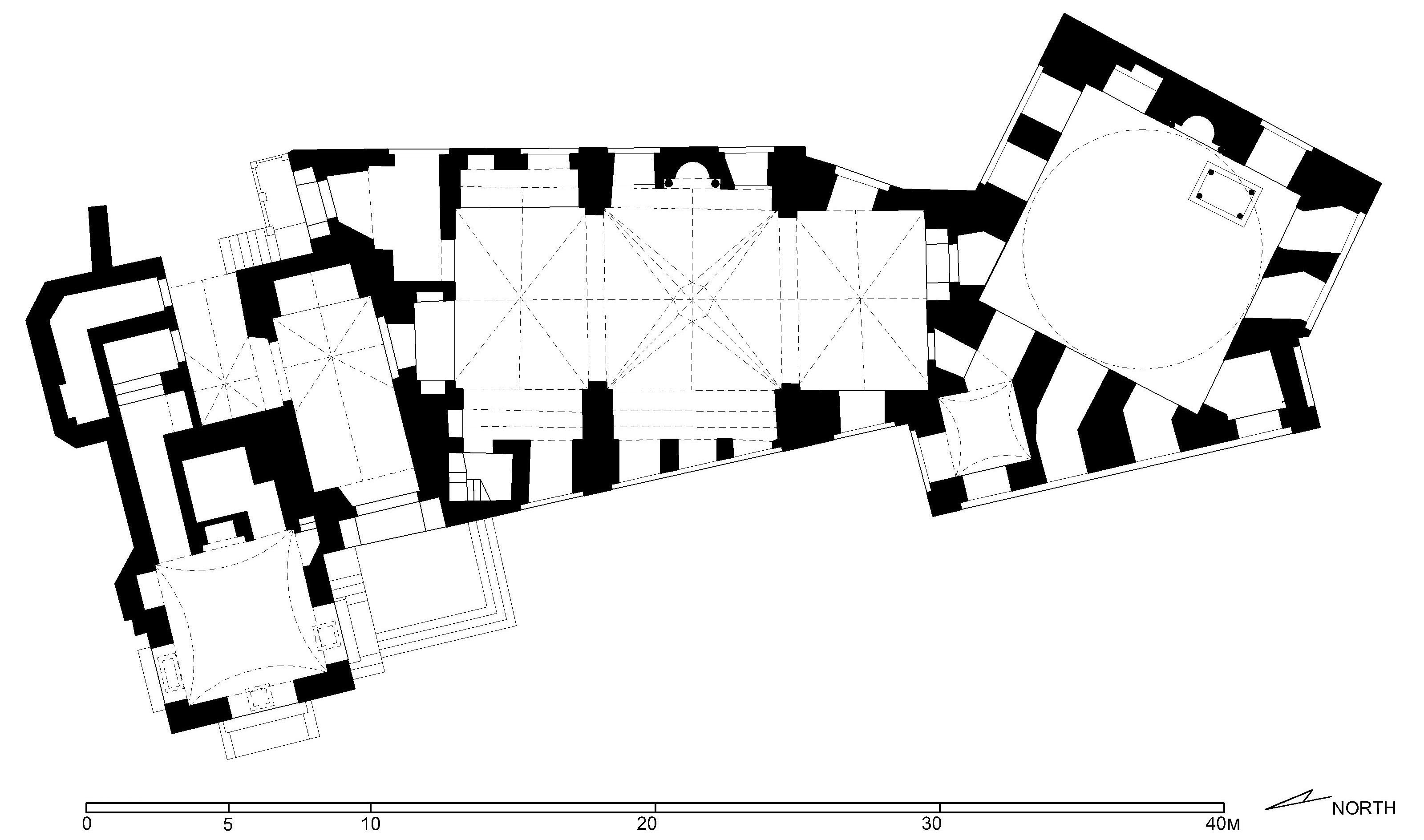 Floor plan of funerary complex (after Meinecke)