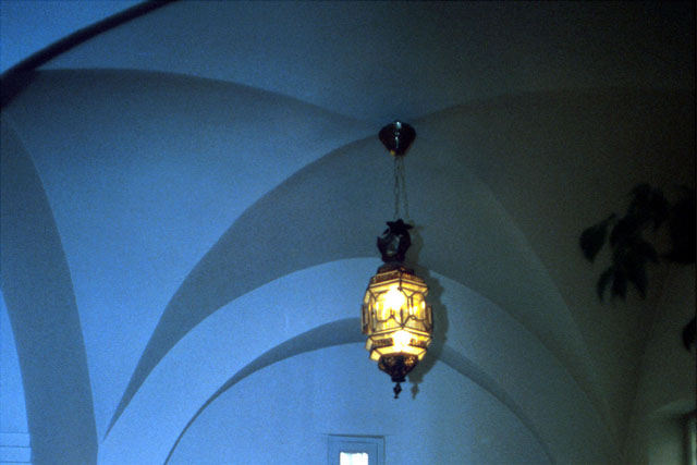 Interior detail showing cross-vault ceiling