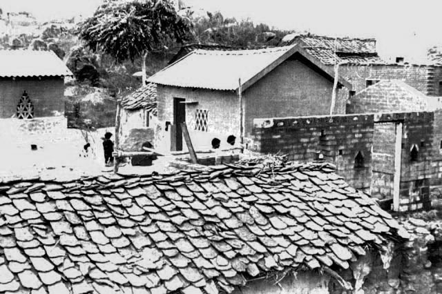 Habitat and Livelihoods for Rural Poor - New and old houses in village