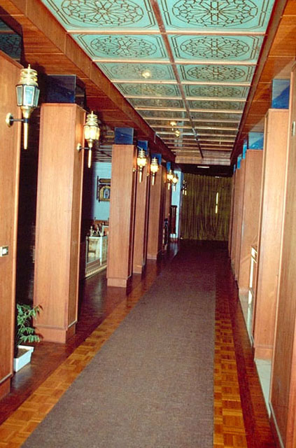 View down the corridor