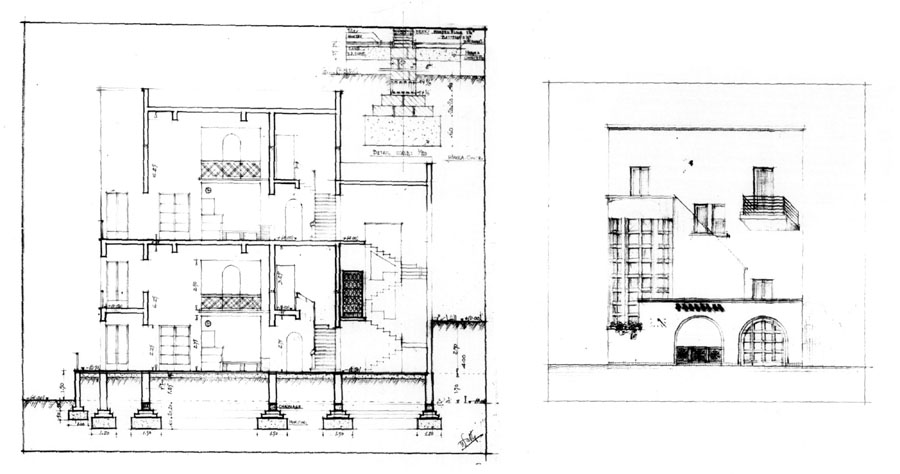 Section and elevation