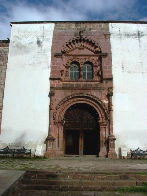Exterior view showing the main entry portal