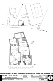 Madrasa al-Tuwayshiyya - Drawing of the building, based on survey: Site and floor plans.