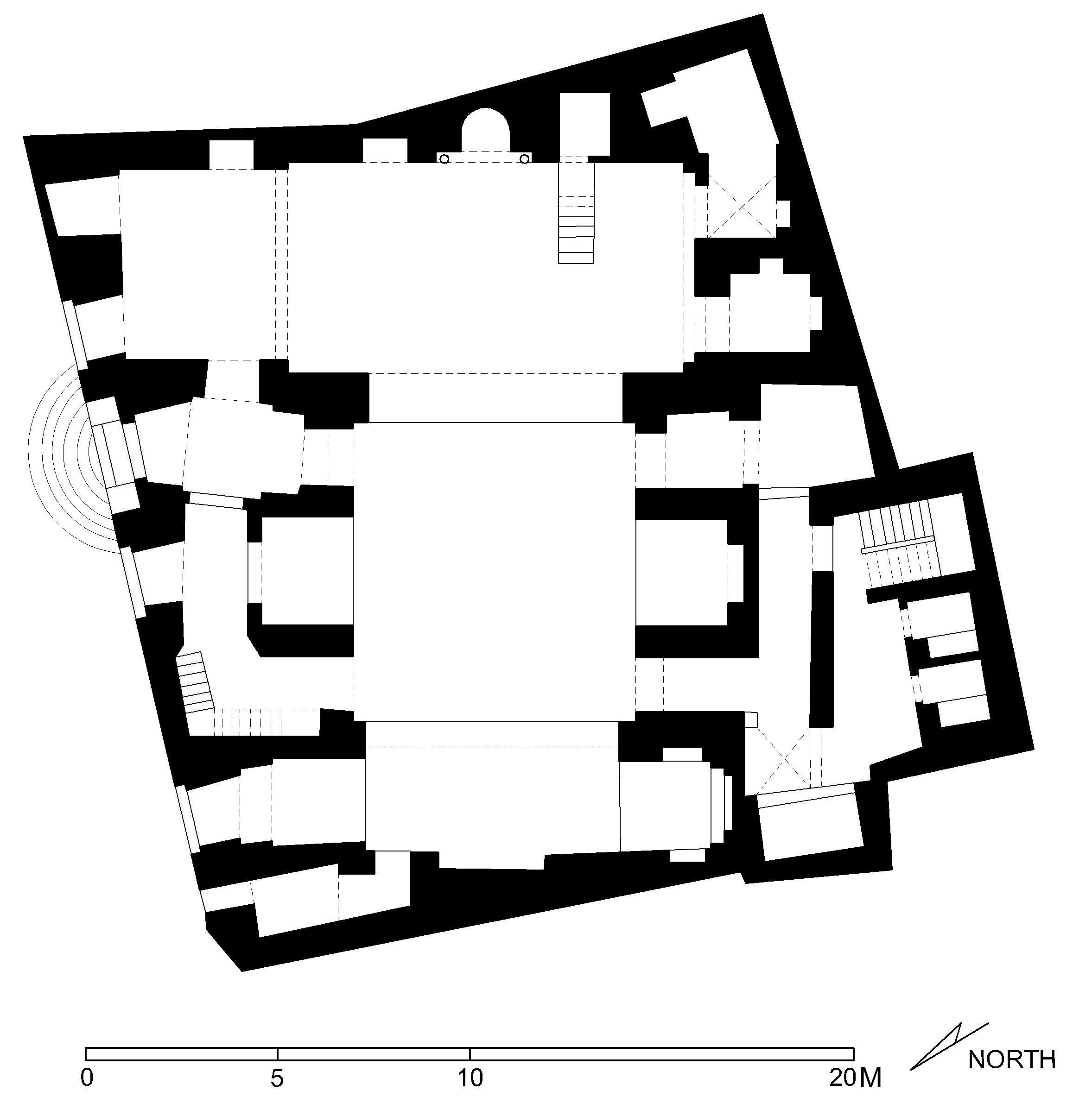 Floor plan of madrasa complex (after Meinecke)