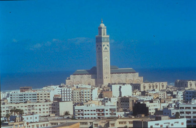 Aerial view to Hassan II Mosque