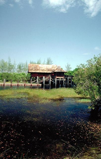 Visitors' Centre is built on stilts over the Kuala Abang River