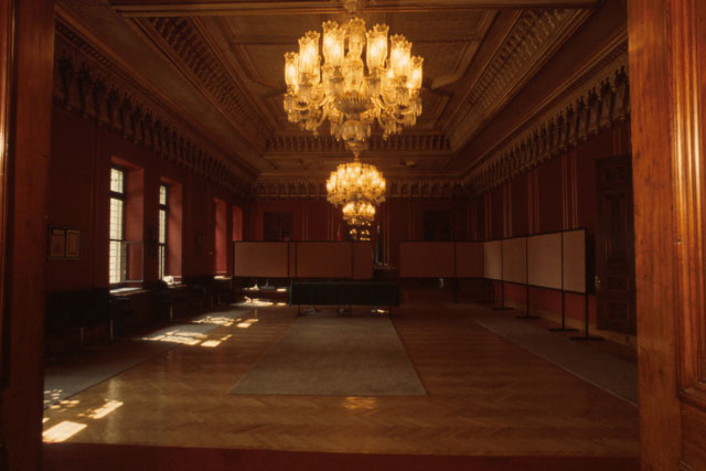 Interior view showing grand reception hall