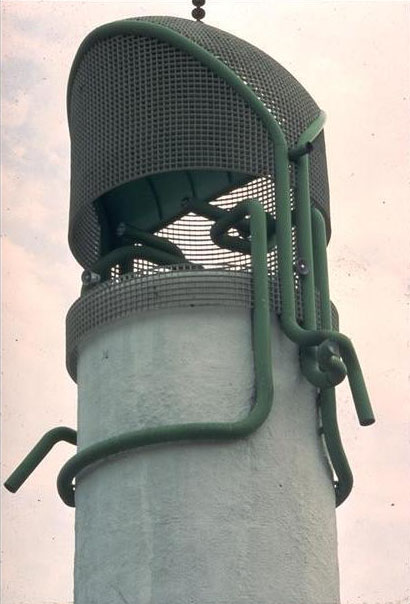 Iron tubes top the minaret