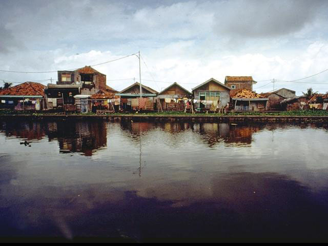 Kampung as seen from the harbour