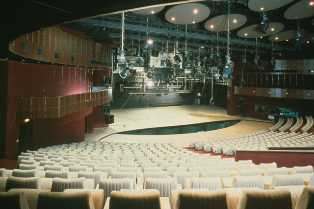 Interior view showing stage