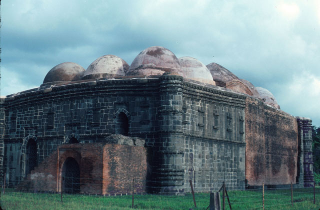 Qibla wall and north façade. Viewed from northwest