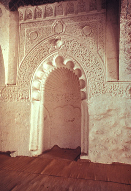 Qibla wall with mihrab