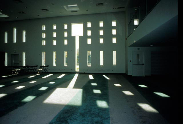 Interior, prayer hall, detail of lighting