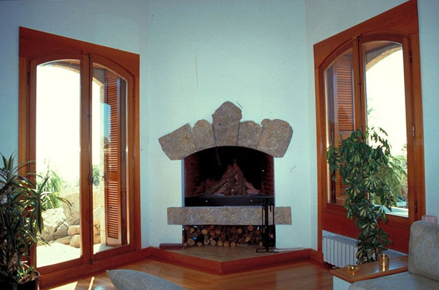 Interior, fire-place