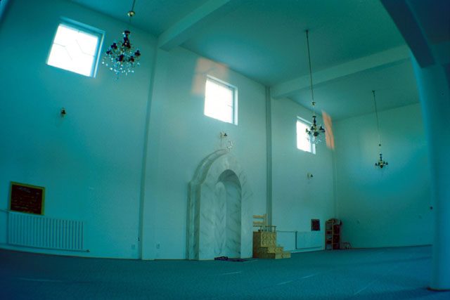 Interior view showing mihrab