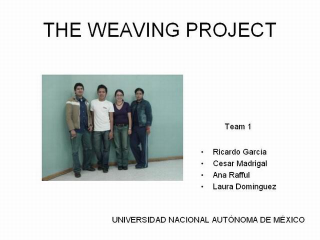 UNAM Team 1 - Introductory slide