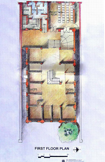 Restoration plans; first floor plan