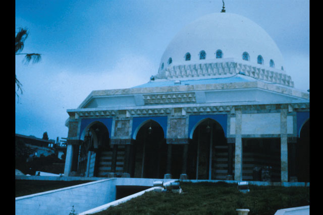Exterior view showing dome with abstracted muqarnas decoration
