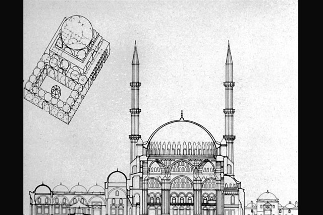 Elevation and isometric drawing