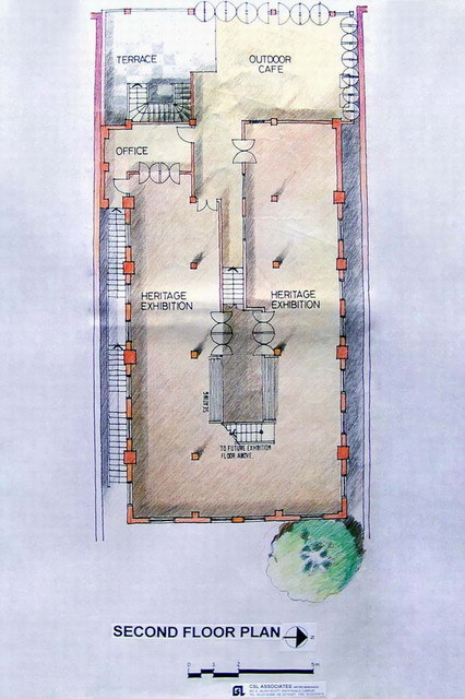 Restoration plans; second floor plan