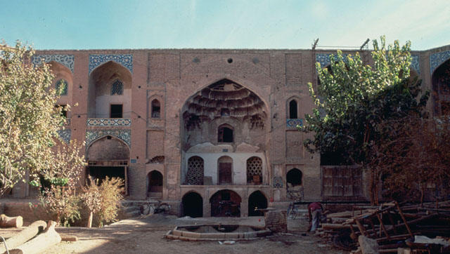 Caravanserai courtyard; east iwan