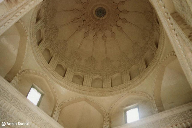 Interior view, looking up at dome, after restoration